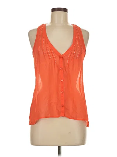 Pre-owned Kohl's Sleeveless Blouse In Orange