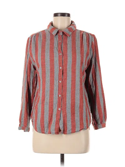 Pre-owned Koi Long Sleeve Button Down Shirt In Red