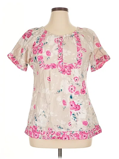Pre-owned Koi Short Sleeve Blouse In Pink