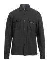 Koike Man Shirt Dark Green Size L Wool, Linen, Cotton In Green