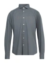 Koike Man Shirt Grey Size 16 Cotton, Elastane