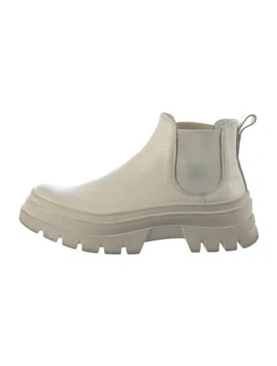 Pre-owned Koio Collective Leather Chelsea Boots In Neutral