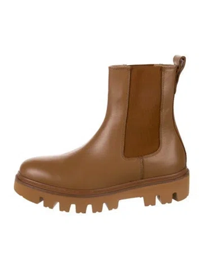 Pre-owned Koio Collective Leather Chelsea Boots In Neutral