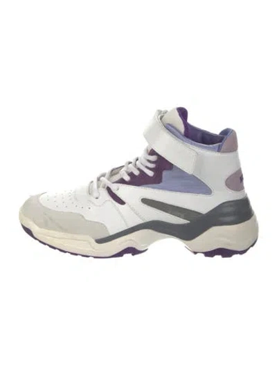 Pre-owned Koio Collective Leather Chunky Sneakers In White