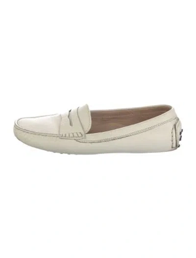 Pre-owned Koio Collective Leather Loafers In Neutral