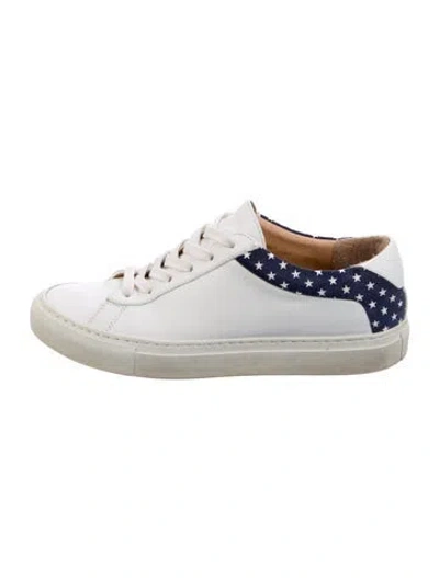 Pre-owned Koio Collective Leather Sneakers In White