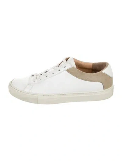 Pre-owned Koio Collective Leather Sneakers In White