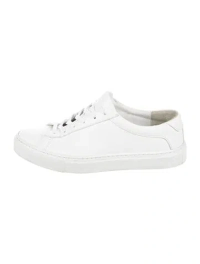 Pre-owned Koio Collective Leather Sneakers In White