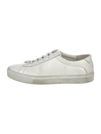 Pre-owned Koio Collective Leather Sneakers In White