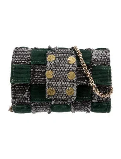 Pre-owned Koio Collective Tweed Minaudière In Multi