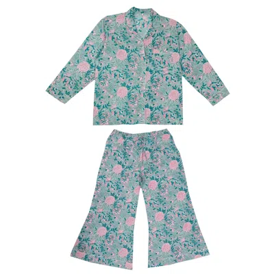Koisi Women's Yogi Pyjama Set In Blue/green