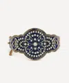 Kojis 14ct Gold Antique Enamel And Diamond Bangle Bracelet