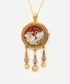 Kojis 14ct Gold Antique Micro Mosaic Swan Brooch