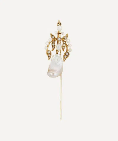 Kojis 14ct Gold Antique Natural Pearl Pin