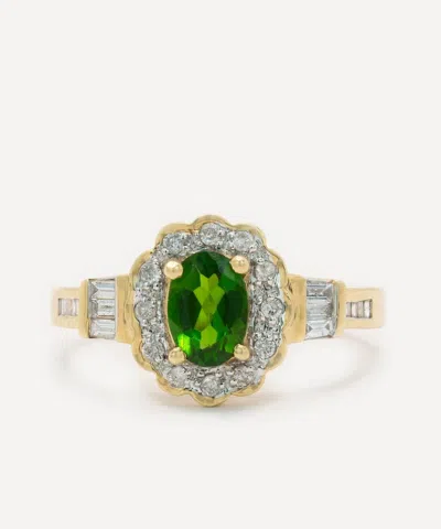 Kojis 14ct Gold Chrome Diopside And Diamond Cluster Ring