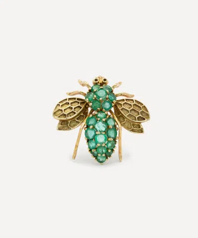 Kojis 14ct Gold Emerald Bee Brooch