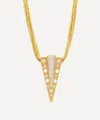 Kojis 14ct Gold Mid-century Abstract Diamond Pendant Necklace