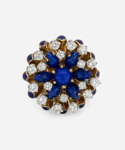 Kojis 14ct White Gold La Triomphe Lapis Lazuli And Enamel Ring