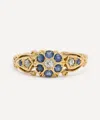 Kojis 18ct Gold Antique Sapphire And Diamond Cluster Ring