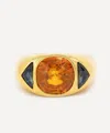 Kojis 18ct Gold Orange Sapphire Ring In Gold