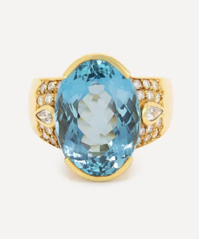 Kojis 18ct Gold Vintage Aquamarine Ring