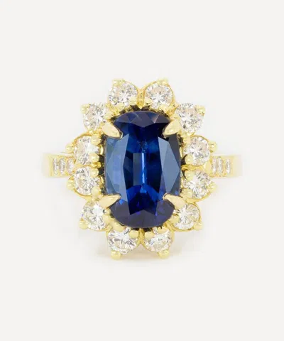 Kojis 18ct Gold Vintage Ceylon Sapphire Cluster Ring
