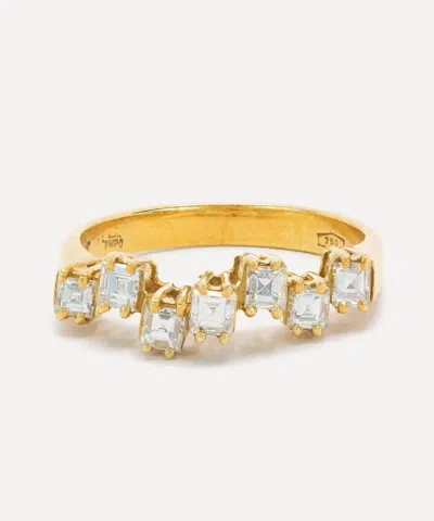Kojis 18ct Gold Vintage Geometric Diamond Band Ring