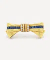 Kojis 18ct Gold Vintage Sapphire And Diamond Bow Brooch