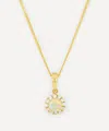 Kojis 18ct Opal And Diamond Halo Cluster Pendant Necklace