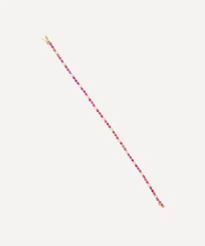 Kojis 18ct Rose Gold Pink Sapphire And Diamond Bracelet