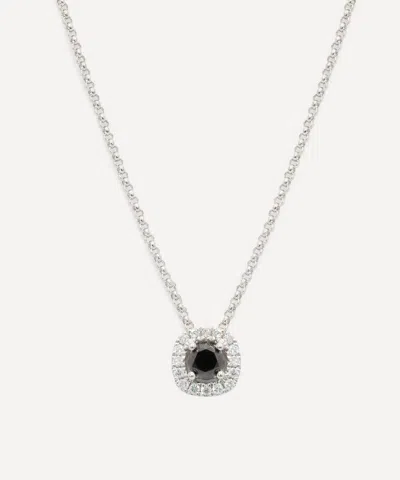 Kojis 18ct White Gold Black And White Diamond Slider Pendant Necklace