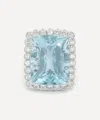 Kojis 18ct White Gold Large Aquamarine Daisy Cluster Ring