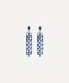 Kojis 18ct White Gold Sapphire And Diamond Chandelier Drop Earrings