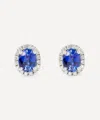 Kojis 18ct White Gold Sapphire And Diamond Stud Earrings