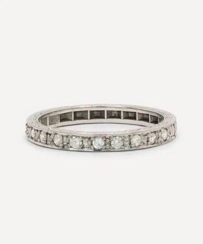 Kojis 18ct White Gold Vintage Diamond Half Eternity Ring
