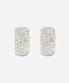 Kojis 18ct White Gold Vintage Diamond Huggie Hoop Earrings
