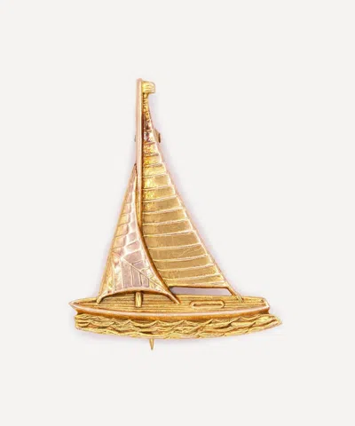 Kojis 9ct Gold And Rose Gold Vintage Sailboat Brooch