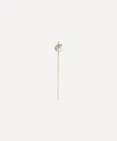 Kojis 9ct Gold Edwardian Pearl And Diamond Berry Pin