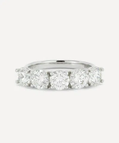 Kojis Platinum Five Stone Diamond Ring