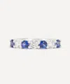 Kojis Platinum Sapphire And Diamond Seven Stone Ring
