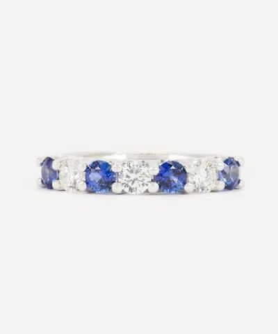 Kojis Platinum Sapphire And Diamond Seven Stone Ring