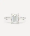 Kojis Platinum Vintage Emerald Cut Diamond Ring