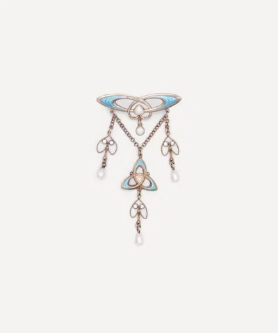 Kojis Silver Arts And Crafts Enamel Brooch