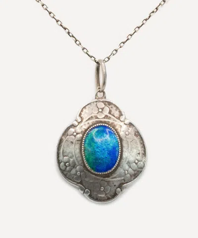 Kojis Silver Murrle Bennett Antique Enamel Pendant