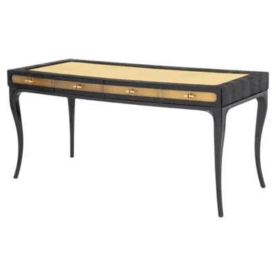Pre-owned Koket Exotica Dressing Table, Brass & Faux Snakeskin, 20th Century In Brown