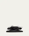 Kokin Park Ave Bow Large-brim Hat In Black Hat With Black Ribbon