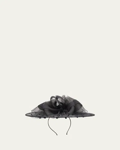 Kokin Park Ave Wheel Fascinator In Black