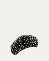 Kokin Pearly Wool Felt Beret In Winter White