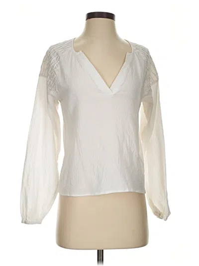 Pre-owned Koko + Mason Long Sleeve Blouse In Ivory