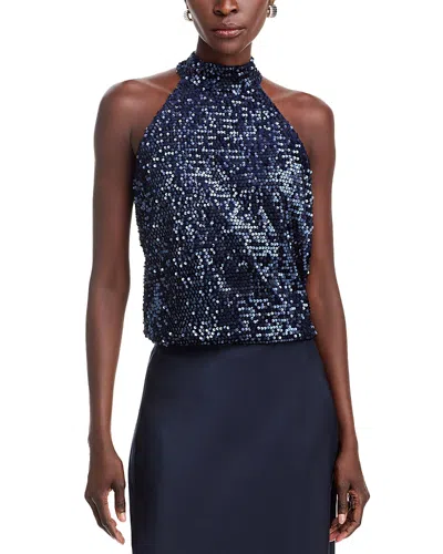 Koko + Mason Sequin Top In Navy